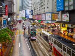 Street Scene of Hong Kong Stock Footage