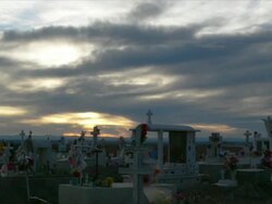 Sunset Mexico Cemetary Time Lapse 5 Stock Footage