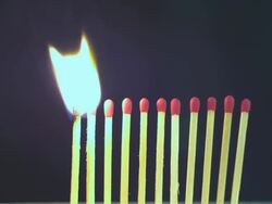 HD: A Dozen Matches in Slow Motion Stock Footage
