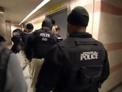 Homeland Security at Pennsylvania Station during Superbowl Weekend News Clip
