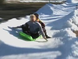 Luge Track - Family 1 Stock Footage
