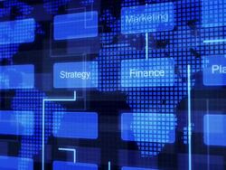 Flow chart and business background. Stock Footage