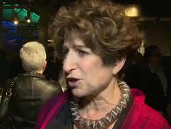 INTERVIEW - Judy Ironside on the festival, the competition and the awards basis at JFF Opening Night The Art Dealer on 6th November 2014 in London, England. Stock Footage