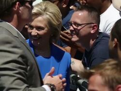 Hillary Clinton Holds Campaign Kick-Off Rally In NYC Stock Footage