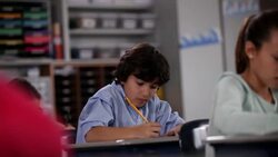 Students taking a test Stock Footage