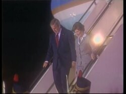 President Bush arrives in Panama News Clip