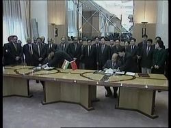 CHINA: BEIJING:  W-T-O AGREEMENT SIGNED WITH INDIA News Clip