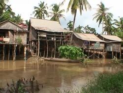 river houses Stock Footage