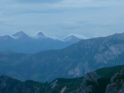 Tatra mountains in the clouds Stock Footage