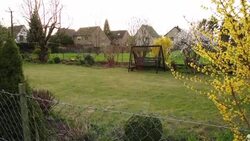 CRANE UP: Formal Garden Stock Footage