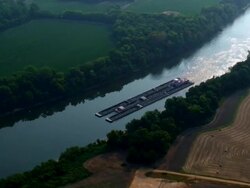 Aerial Tugboat Stock Footage