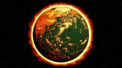 Global Warming Burning Earth Stock Footage