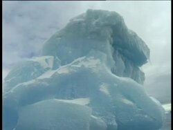 Large blocky iceberg, Paulet Island, Antarctic Peninsula, Antarctica Stock Footage