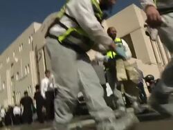 Forensic detectives outside Jerusalem synagogue News Clip
