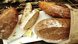 Freshly baked traditional bread Stock Footage