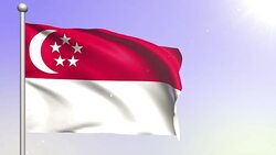 Singapore Flag (Loopable) Stock Footage