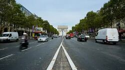 Arc de Triumph, Paris France 4K time lapse Stock Footage