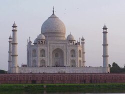 Taj Mahal timelapse at sunset Stock Footage