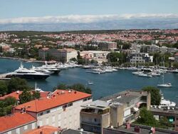 Zadar, view of the city and the marine Stock Footage