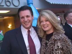 Steve Fassberg, Mary Hart at the Larry King Brings Brooklyn To LA With The Grand Opening Of Brooklyn Water Bagel at Beverly Hills CA. (Footage by WireImage Video/GettyImages) Stock Footage