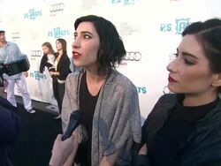 INTERVIEW: The Veronicas on the evening, why it's important to have the arts in the public schools, why the arts are meaningful to them Stock Footage