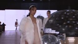 Glitterball chic and dancers at Moncler's Paris show News Clip