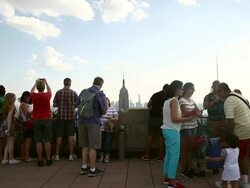 New York City Seen From The Top Of The Rock Stock Footage