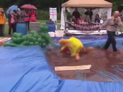 Annual Gravy Wrestling Championships News Clip
