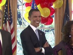 Madame Tussauds Celebrates Barack Obama's 48th Birthday Stock Footage