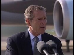 Bush ends London visit and deaprts for G8 summit. News Clip