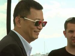 Cannes photocall for "Ashes of Time" Photocall Stock Footage