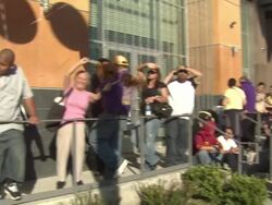 ATMOSPHERE at the Lamar Odom Greets Fans At T-Mobile And Gears Up For NBA All-Star 2011 In Los Angeles at Los Angeles CA. (Footage by WireImage Video/GettyImages) Stock Footage