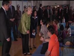 U.S. Secretary of State Hillary Rodham Clinton has met with Thai flood victims at an evacuation center after announcing a $10 million aid package. News Clip