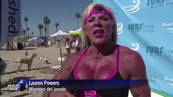 VOICED : Perros surferos compiten en California News Clip