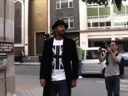 David 'The Hayemaker' Haye arrives at BBC Radio One Stock Footage
