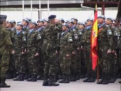 Spain''s King Juan Carlos visits Spanish peacekeepers News Clip