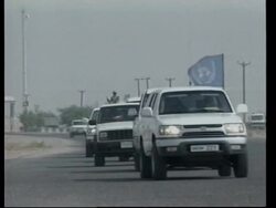 UN convoy leaves to inspect archives released by Iraq News Clip
