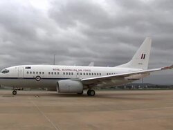 Duke & Duchess of Cambridge RAAF Plane Taking Off News Clip