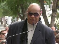SPEECH - Stevie Wonder at Ken Ehrlich Honored With Star On Hollywood Walk Of Fame Stock Footage