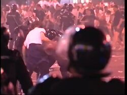 WRAP Pro Karadzic rally descends into violence ADDS shots, vox pops Instructional Video