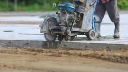 concrete floor cutting Stock Footage