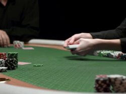 HD DOLLY: Dealing Cards For Texas Hold 'Em Poker Game Stock Footage