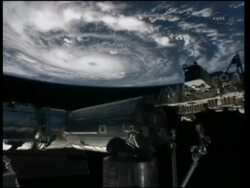 Views from space of Hurricane Igor, which  is churning across Atlantic News Clip