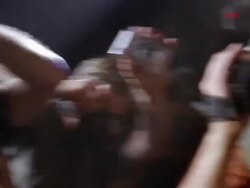 Medium shot celebrity POV of paparazzi taking photos at event/ Los Angeles Stock Footage