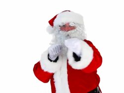 Happy Santa Dancing Away Stock Footage