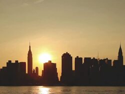 Manhattan Sunset Stock Footage