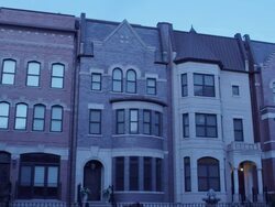 WS TU Prairie District apartments night Stock Footage