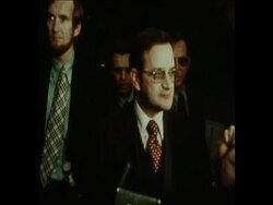 SYND 1-11-73 WHITE HOUSE ATTORNEY BEING QUESTIONED ABOUT MISSING TAPES News Clip