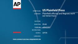 Plainfield officials and Negroes work out tense truce News Clip