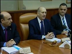 Israeli Cabinet meets; PM Olmert comments on peace conference News Clip